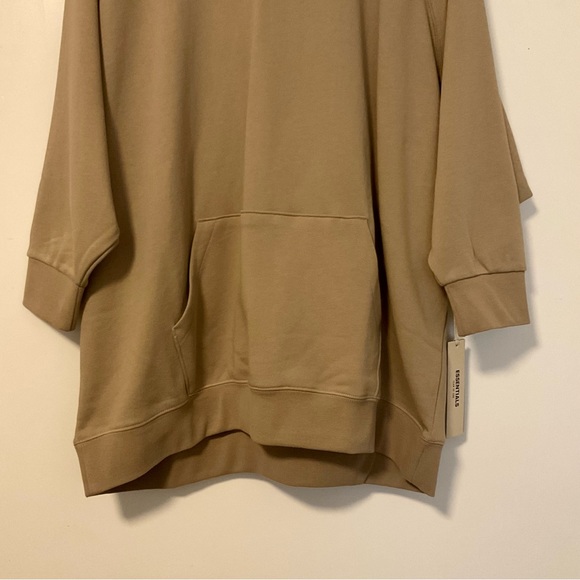 Fear of God Essentials 77 Women's 3/4 Sleeve Hoodie Oak Size XL - Picture 5 of 11
